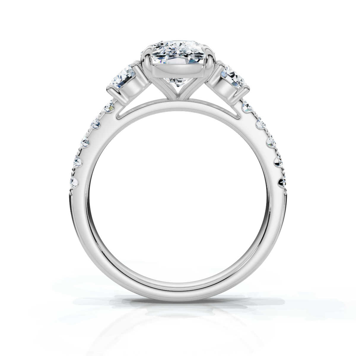 14K White Gold Milana Accents Lab Grown Diamond Ring (3/4 ct. tw)