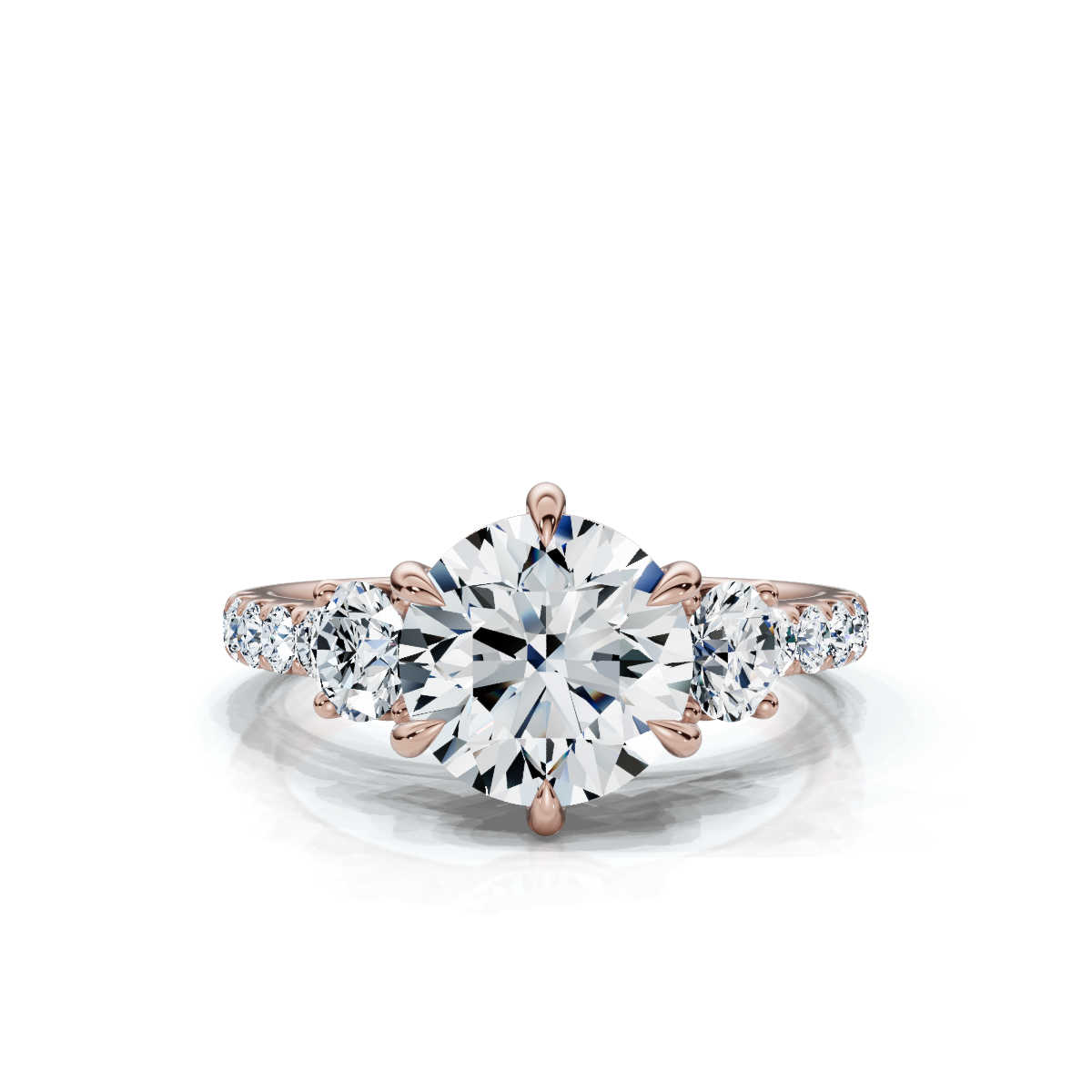 14K Rose Gold Milana Accents Lab Grown Diamond Ring (3/4 ct. tw)