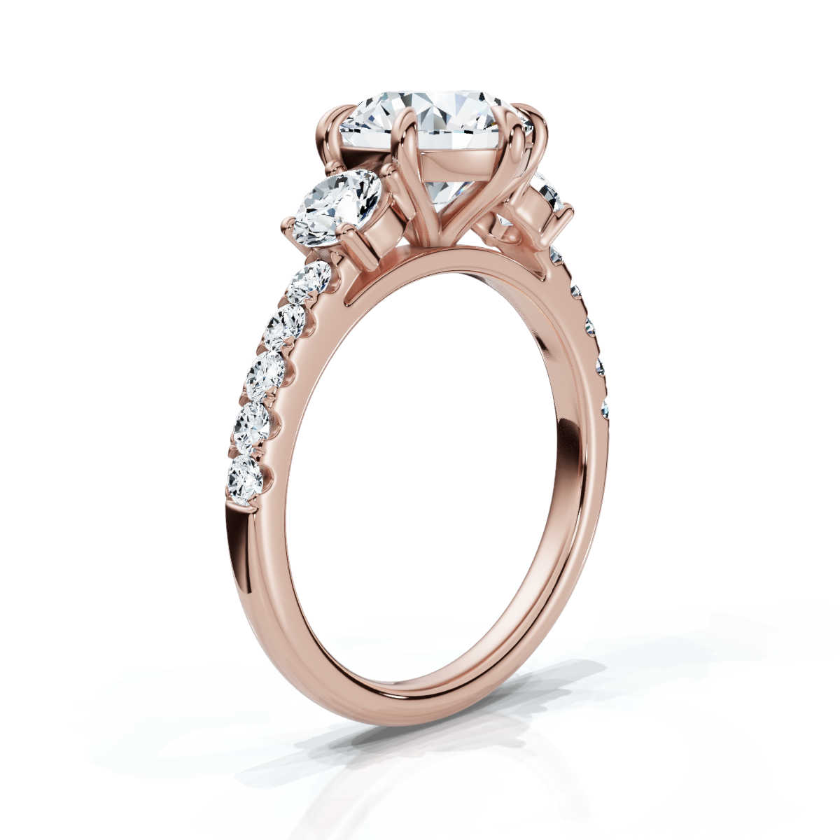 14K Rose Gold Milana Accents Lab Grown Diamond Ring (3/4 ct. tw)