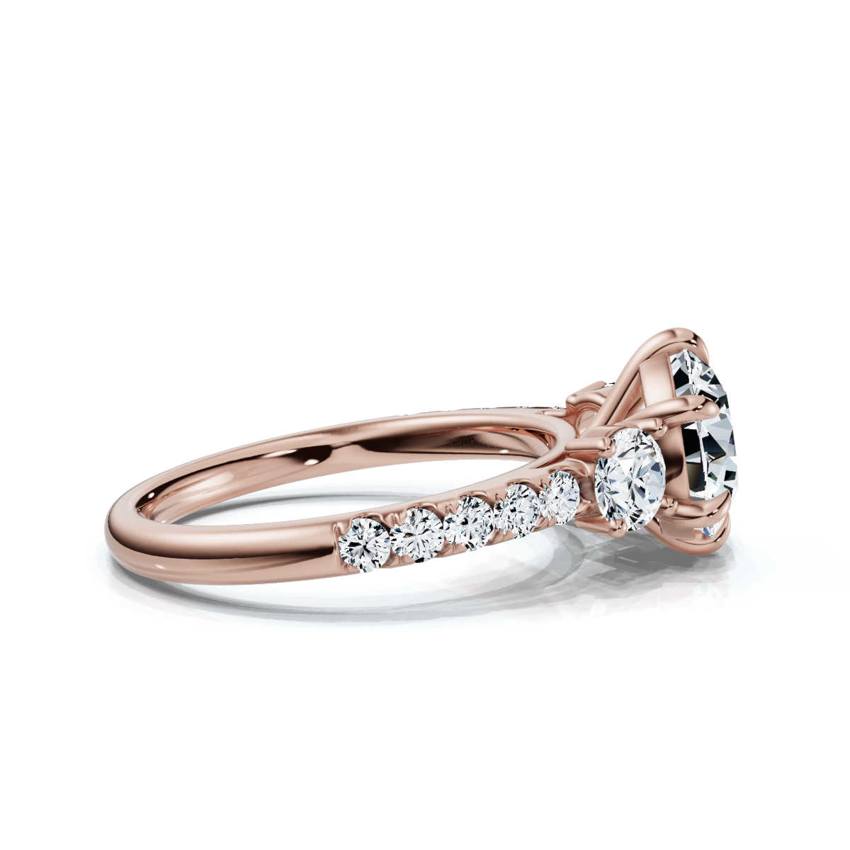 14K Rose Gold Milana Accents Lab Grown Diamond Ring (3/4 ct. tw)