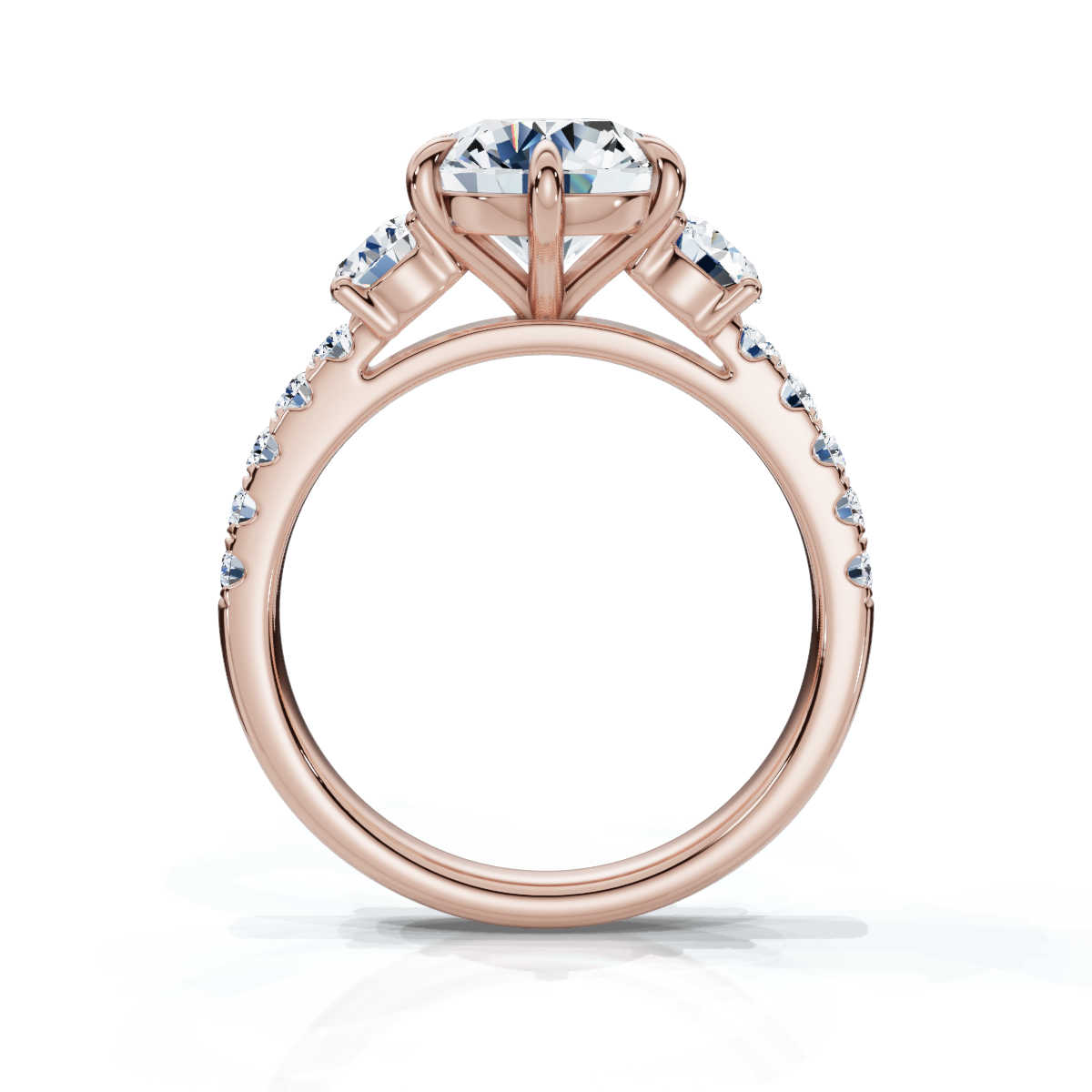 14K Rose Gold Milana Accents Lab Grown Diamond Ring (3/4 ct. tw)