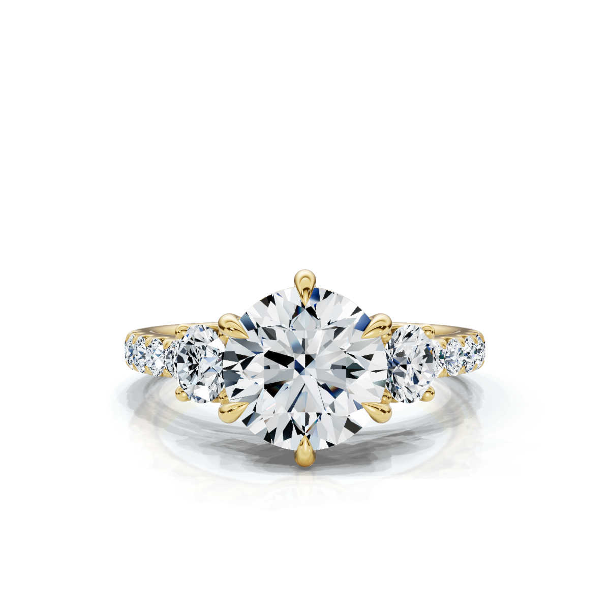 14K Yellow Gold Milana Accents Lab Grown Diamond Ring (3/4 ct. tw)