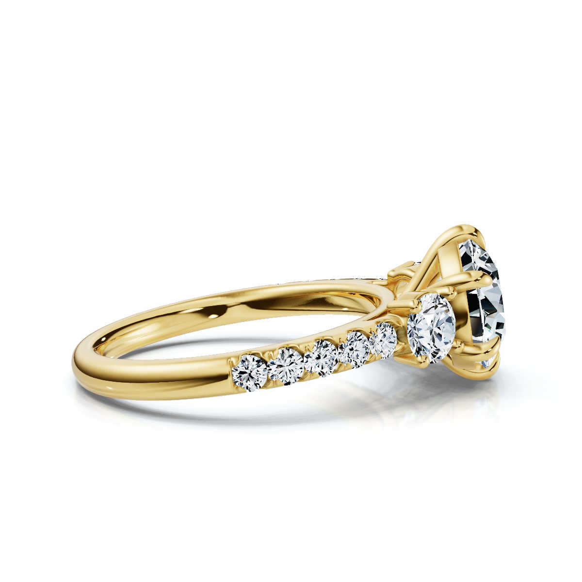 14K Yellow Gold Milana Accents Lab Grown Diamond Ring (3/4 ct. tw)