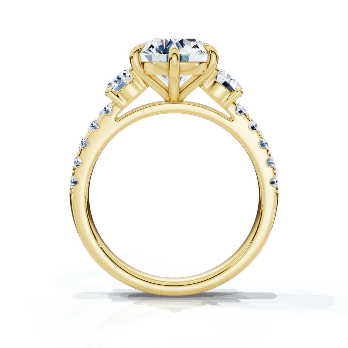 14K Yellow Gold Milana Accents Lab Grown Diamond Ring (3/4 ct. tw)