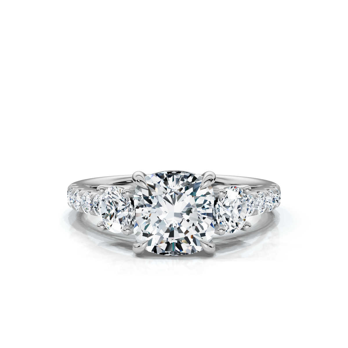 14K White Gold Milana Accents Lab Grown Diamond Ring (3/4 ct. tw)
