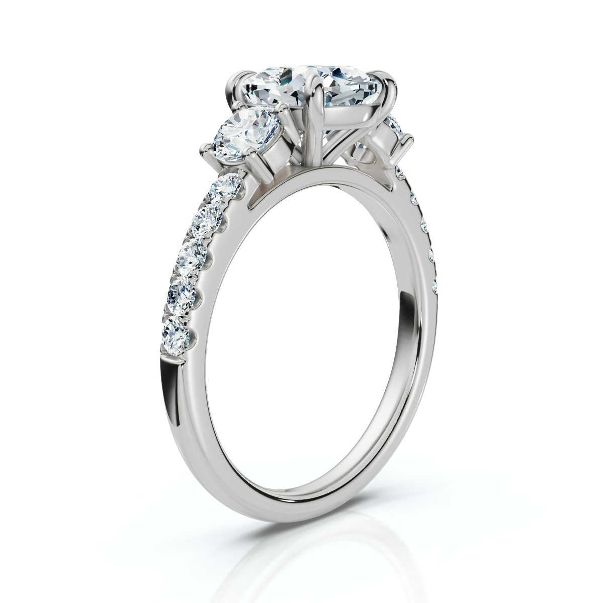 14K White Gold Milana Accents Lab Grown Diamond Ring (3/4 ct. tw)