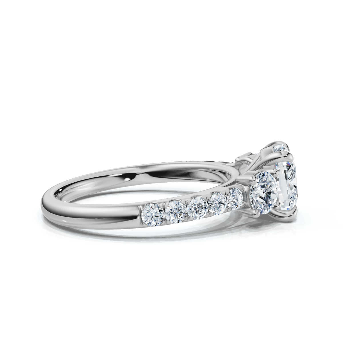 14K White Gold Milana Accents Lab Grown Diamond Ring (3/4 ct. tw)