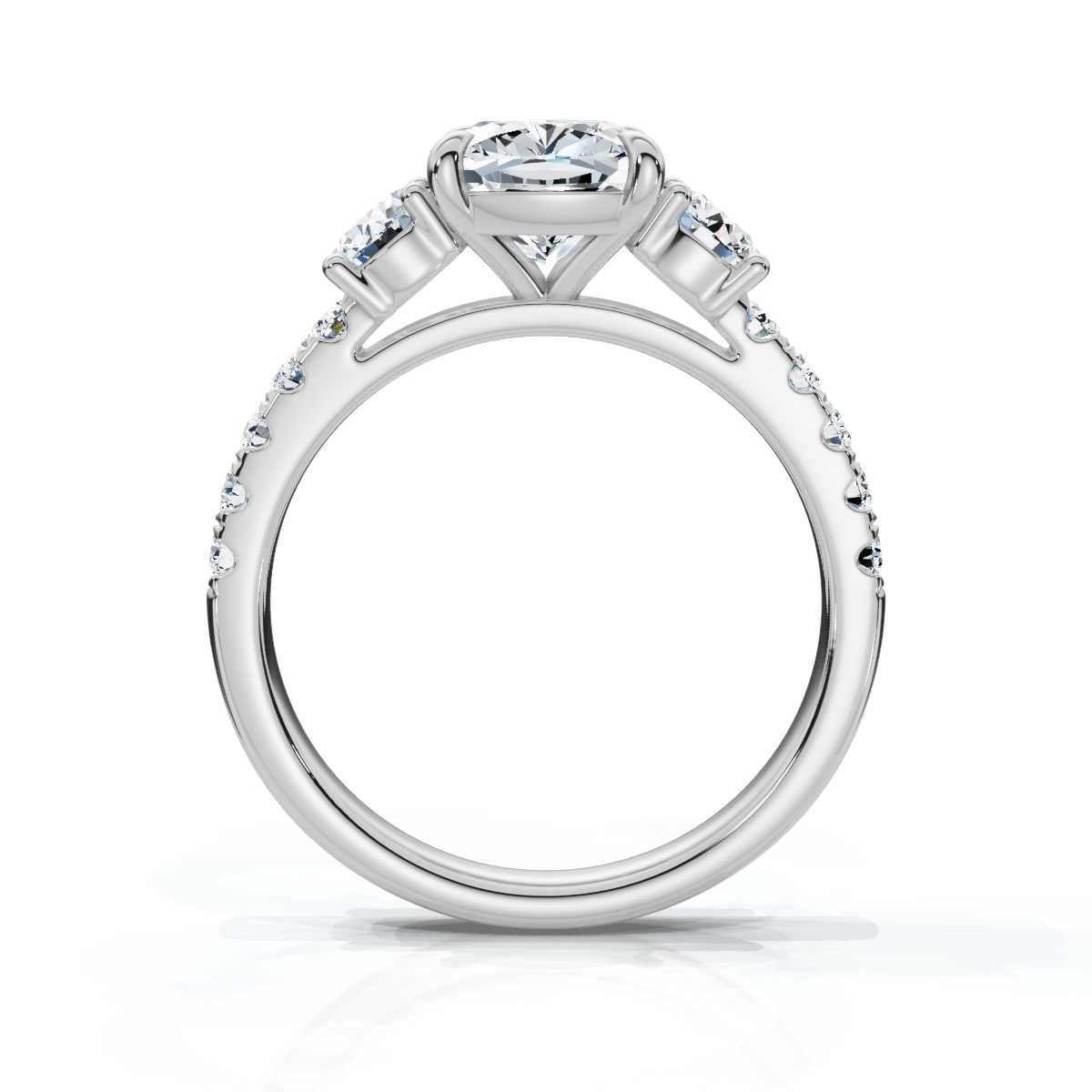 14K White Gold Milana Accents Lab Grown Diamond Ring (3/4 ct. tw)