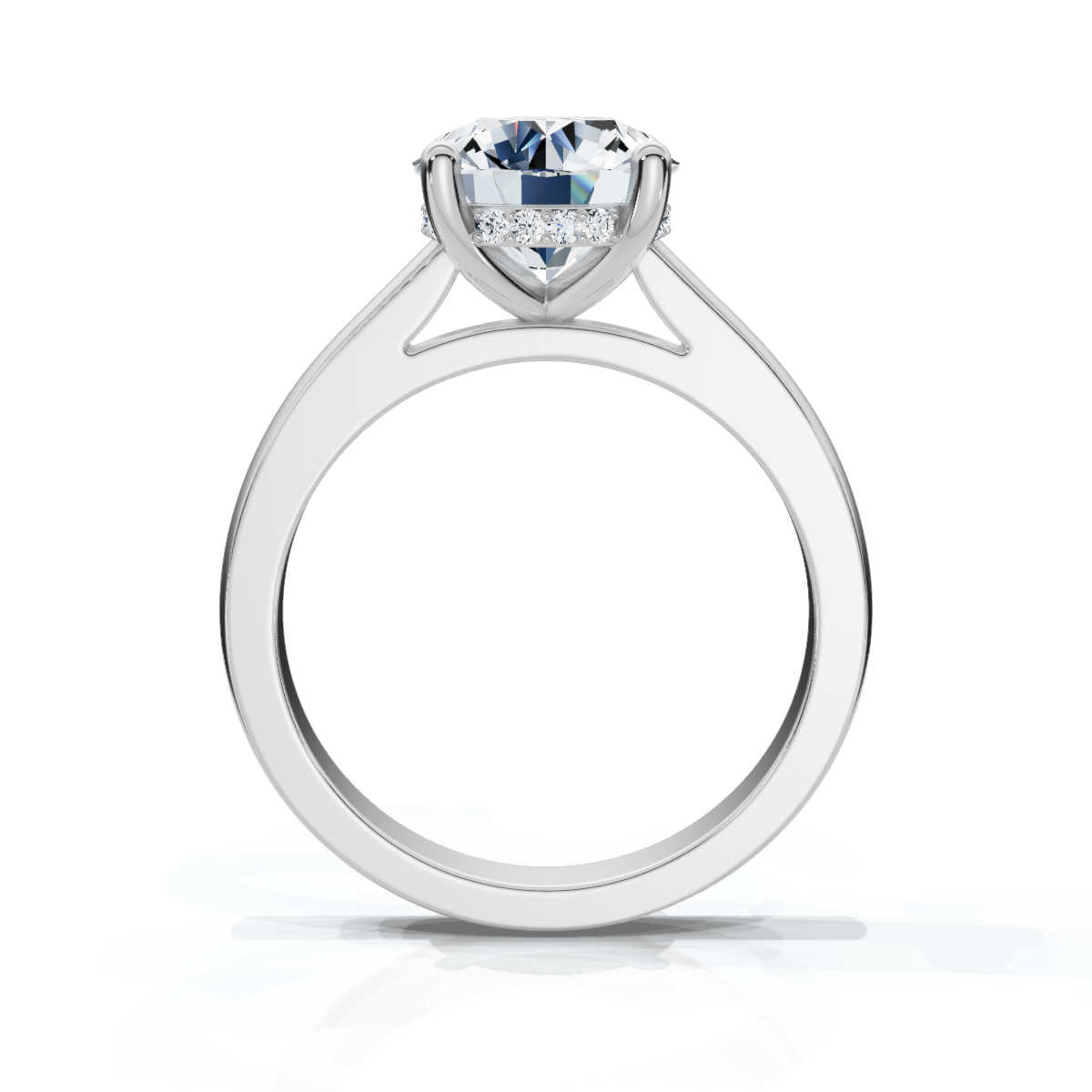 14K White Gold Tessa Hidden Accents Lab Grown Diamond Ring (1/10 ct. tw)