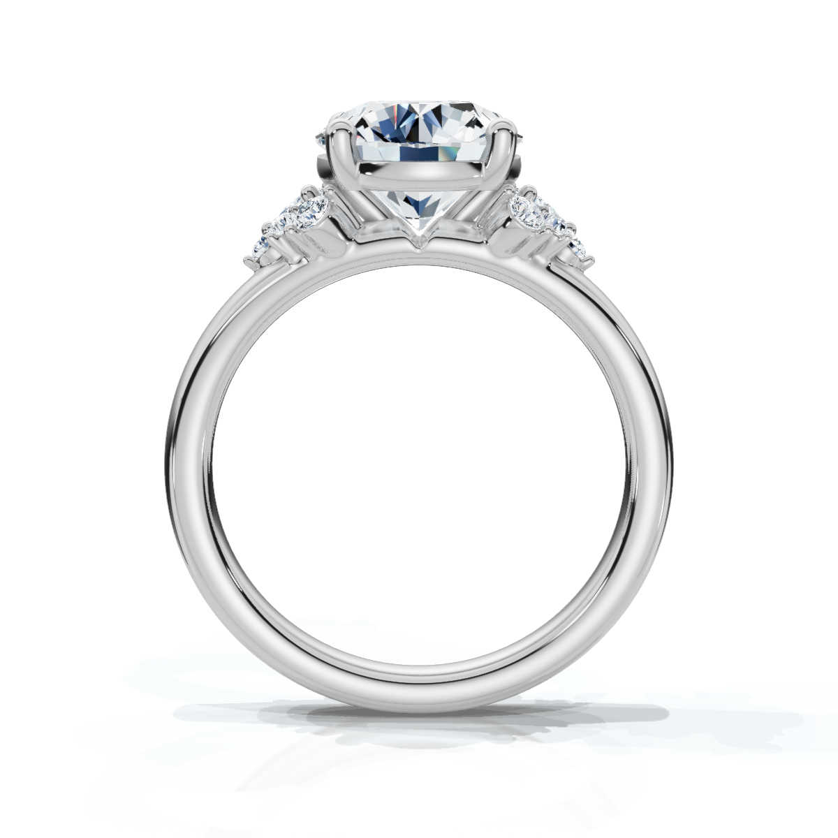 14K White Gold Raquel Accents Lab Grown Diamond Ring (1/5 ct. tw)