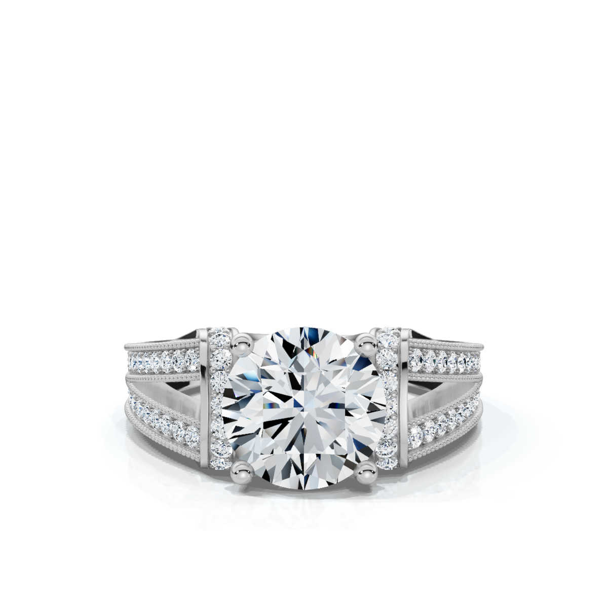 14K White Gold Kinsey Split Shank Lab Grown Diamond Ring (1/3 ct. tw)