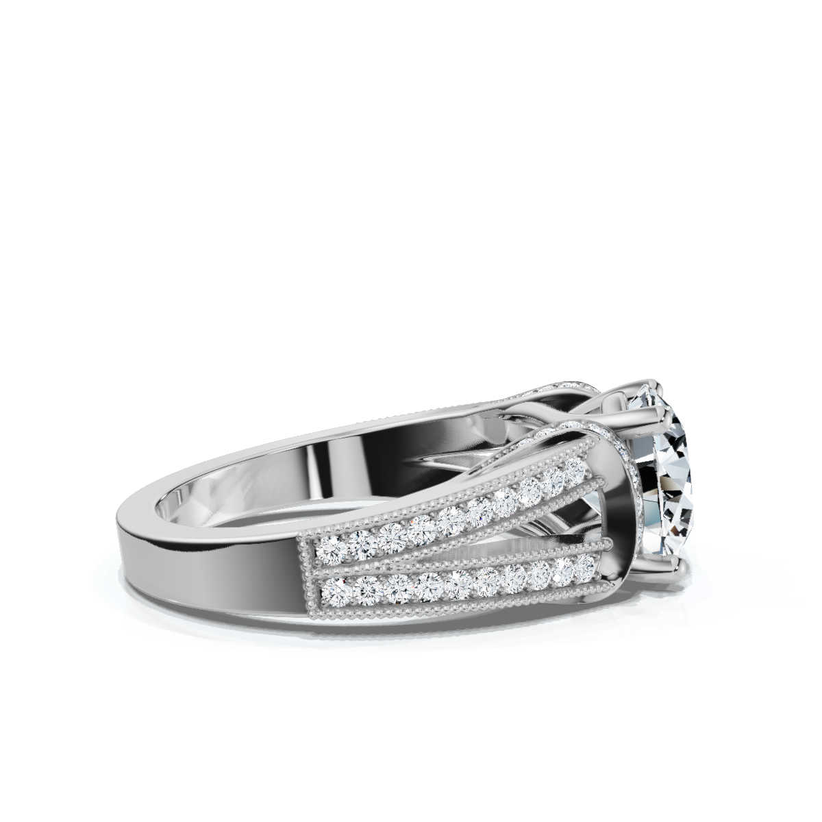 14K White Gold Kinsey Split Shank Lab Grown Diamond Ring (1/3 ct. tw)