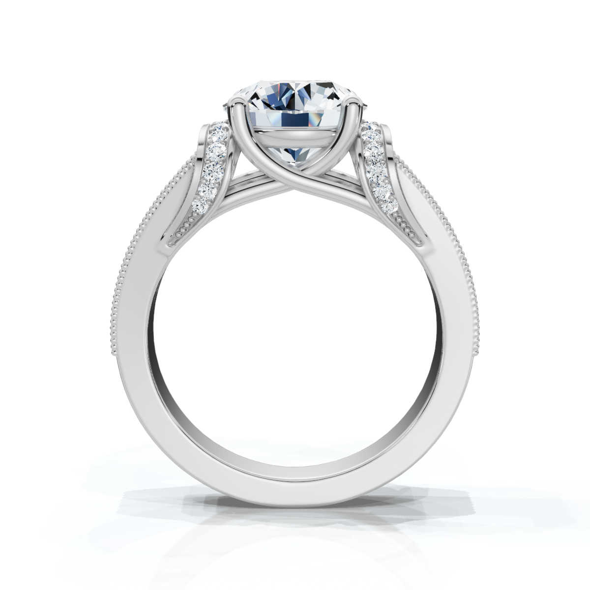 14K White Gold Kinsey Split Shank Lab Grown Diamond Ring (1/3 ct. tw)