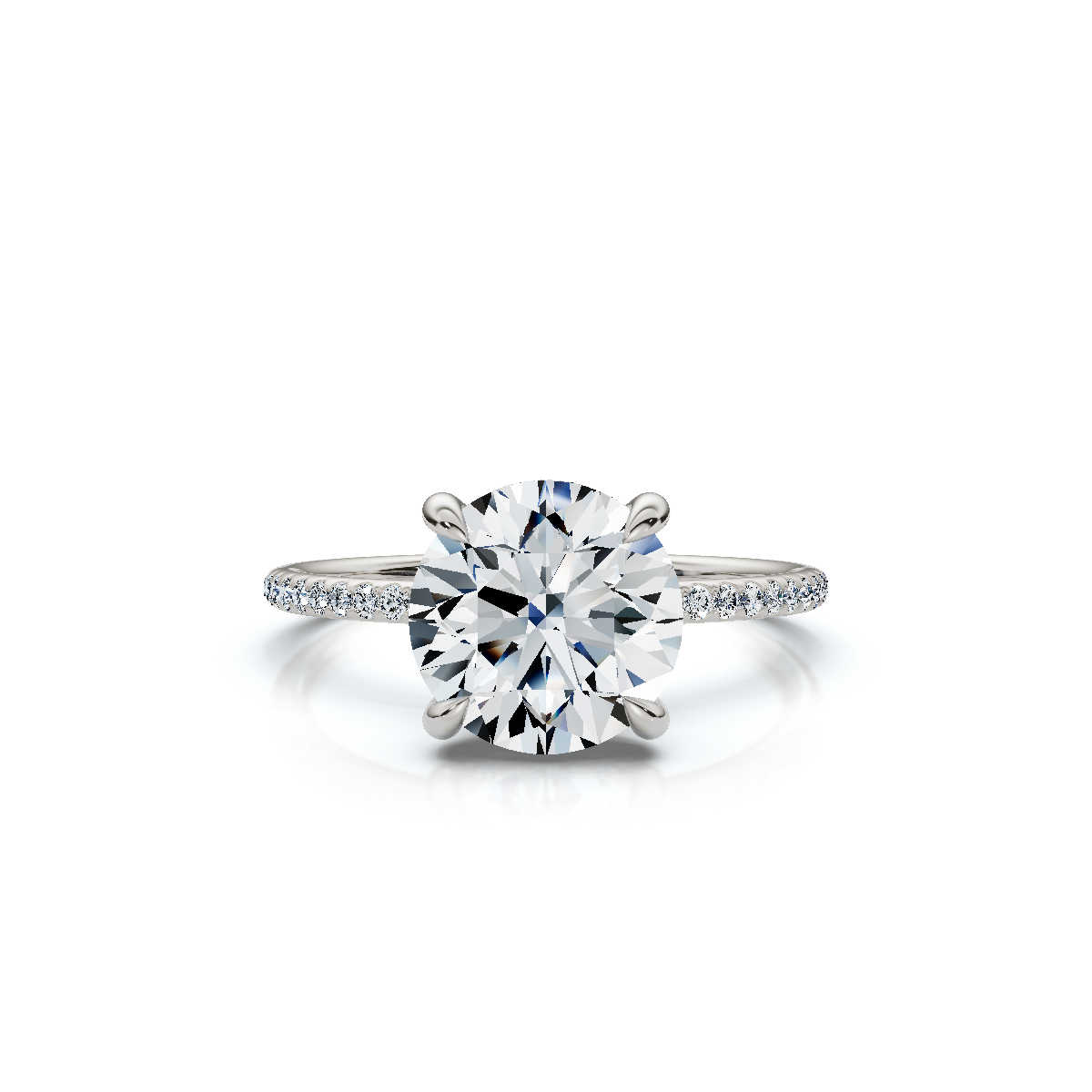 14K White Gold Andrina Hidden Halo Lab Grown Diamond Eternity Ring (2/5 ct. tw)
