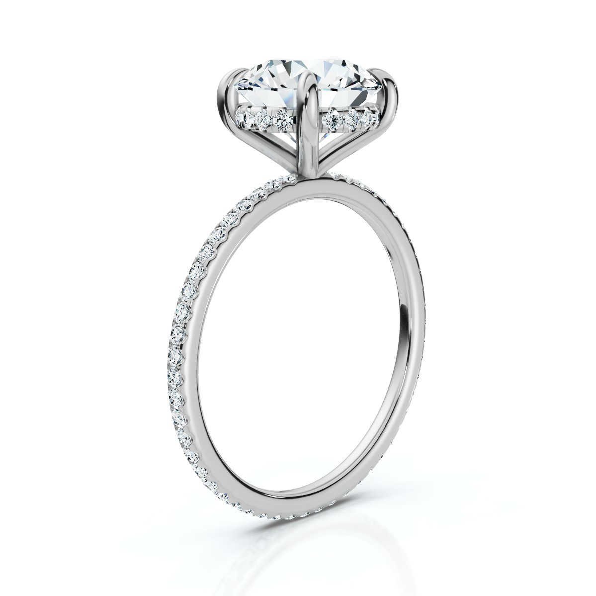 14K White Gold Andrina Hidden Halo Lab Grown Diamond Eternity Ring (2/5 ct. tw)