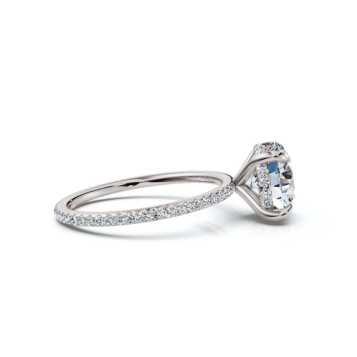 14K White Gold Andrina Hidden Halo Lab Grown Diamond Eternity Ring (2/5 ct. tw)