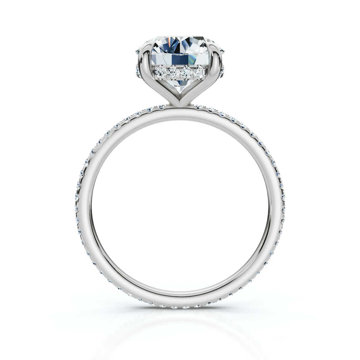 14K White Gold Andrina Hidden Halo Lab Grown Diamond Eternity Ring (2/5 ct. tw)