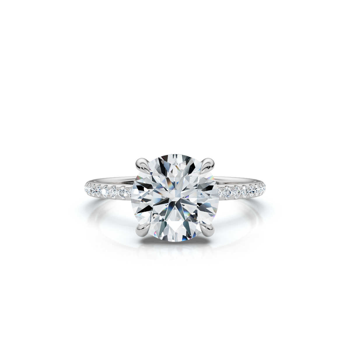 14K White Gold Andrina Hidden Halo Lab Grown Diamond Eternity Ring (1/2 ct. tw)