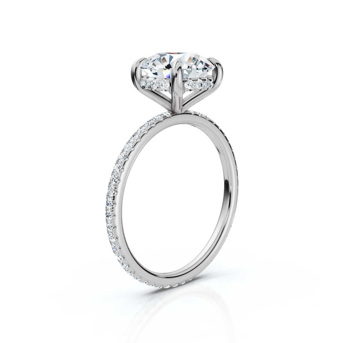 14K White Gold Andrina Hidden Halo Lab Grown Diamond Eternity Ring (1/2 ct. tw)