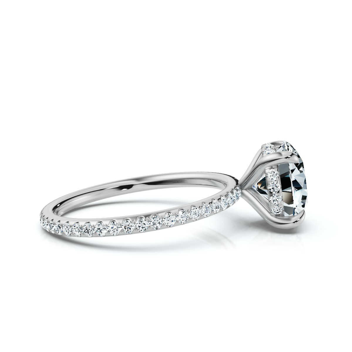 14K White Gold Andrina Hidden Halo Lab Grown Diamond Eternity Ring (1/2 ct. tw)