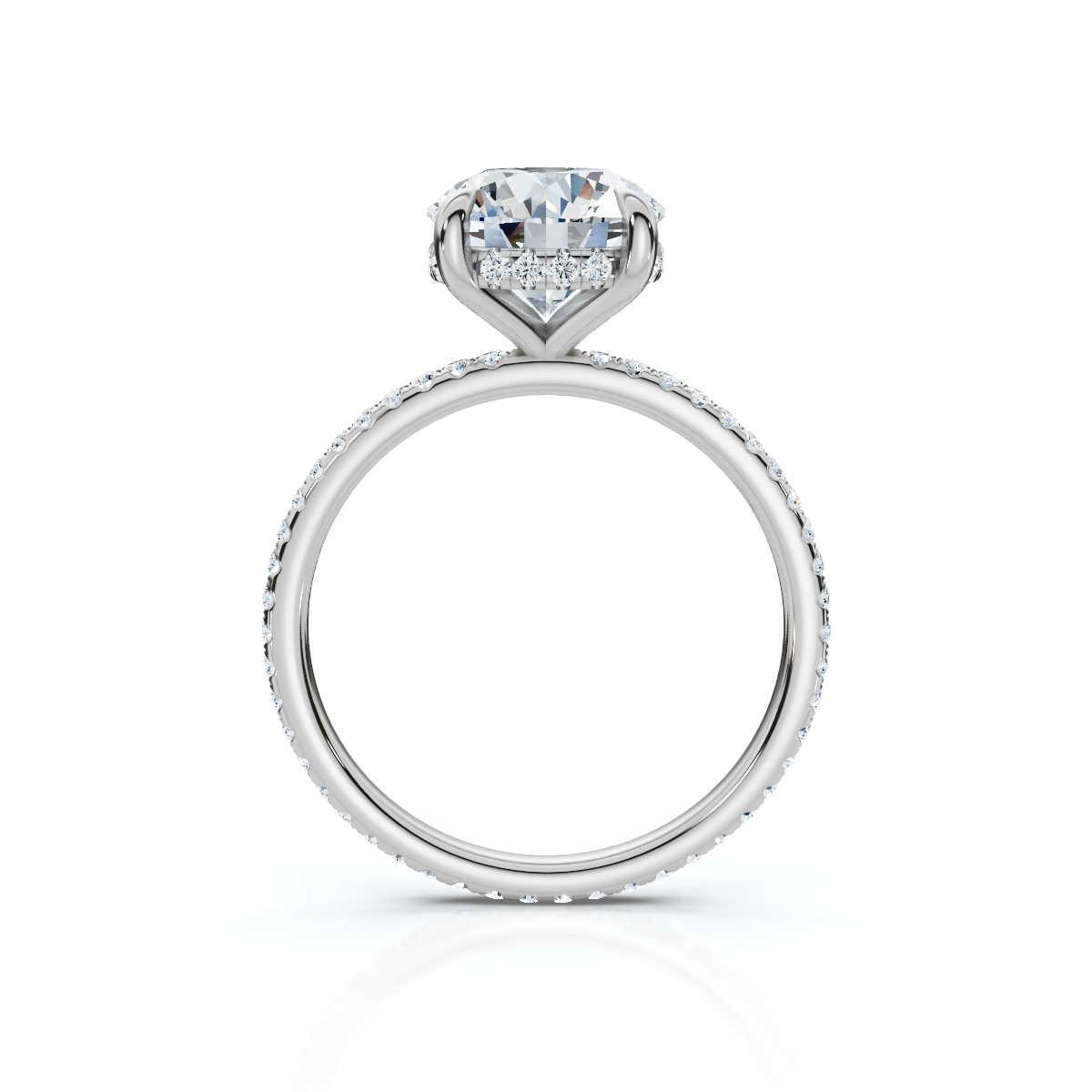 14K White Gold Andrina Hidden Halo Lab Grown Diamond Eternity Ring (1/2 ct. tw)