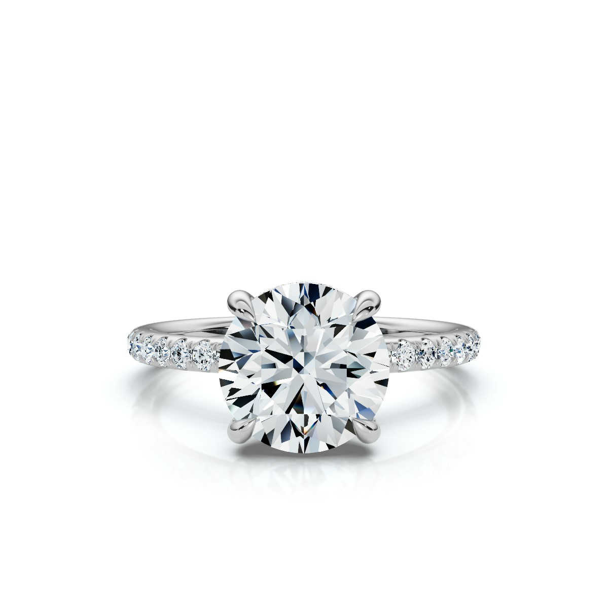 14K White Gold Andrina Hidden Halo Lab Grown Diamond Eternity Ring (2/3 ct. tw)