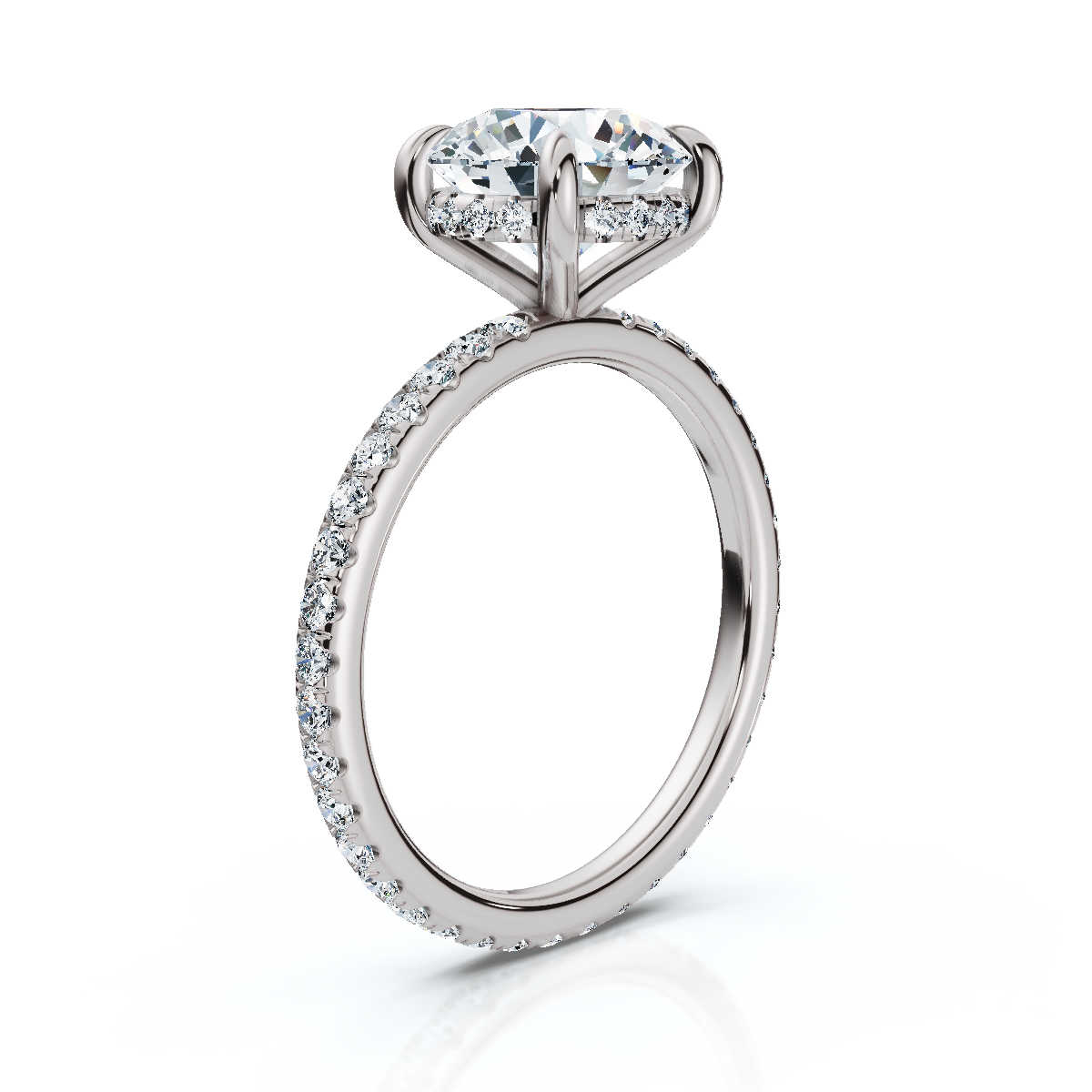 14K White Gold Andrina Hidden Halo Lab Grown Diamond Eternity Ring (2/3 ct. tw)