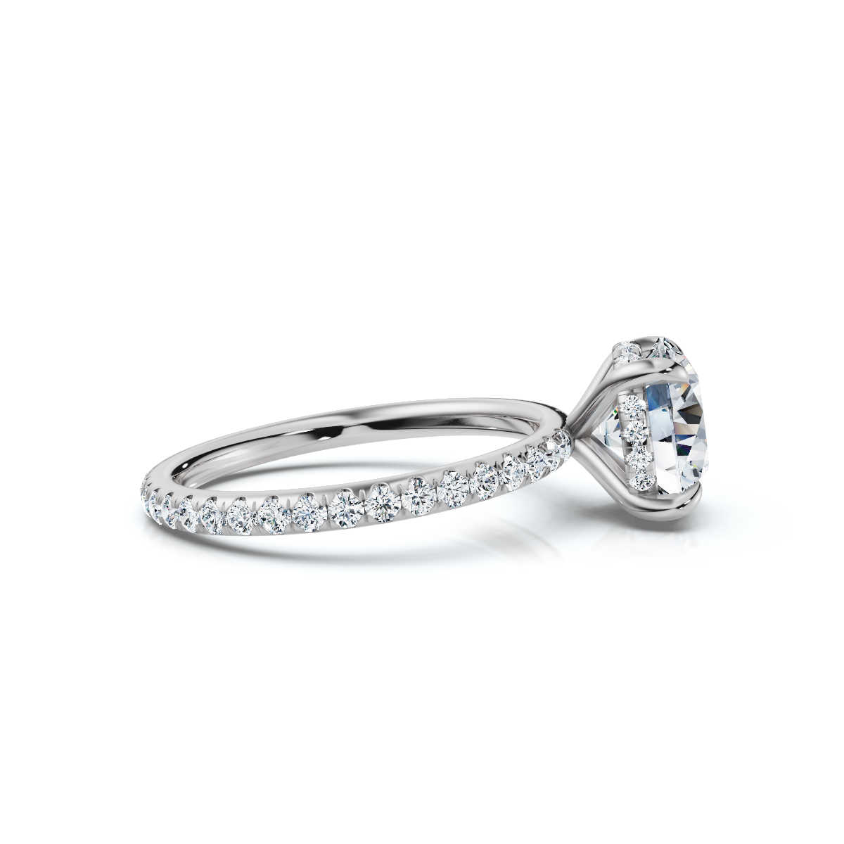 14K White Gold Andrina Hidden Halo Lab Grown Diamond Eternity Ring (2/3 ct. tw)