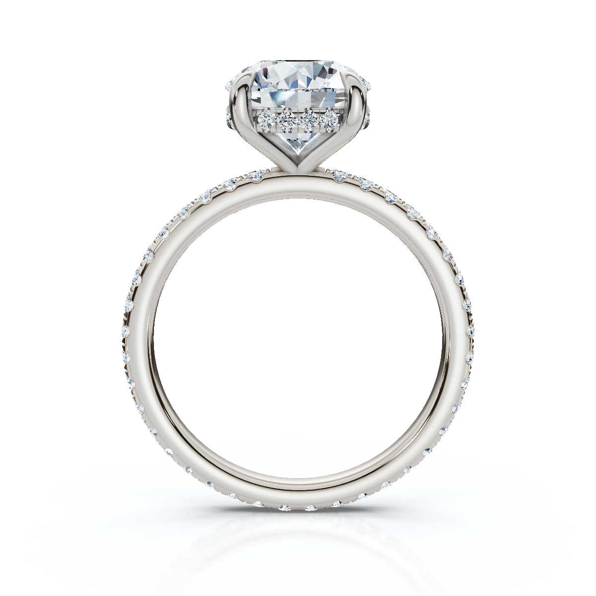 14K White Gold Andrina Hidden Halo Lab Grown Diamond Eternity Ring (2/3 ct. tw)