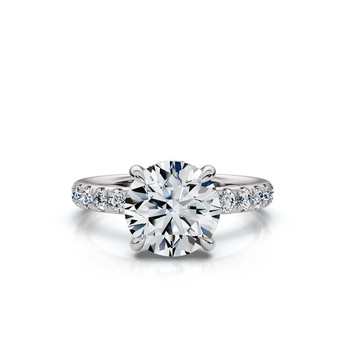 14K White Gold Andrina Hidden Halo Lab Grown Diamond Eternity Ring (5/6 ct. tw)