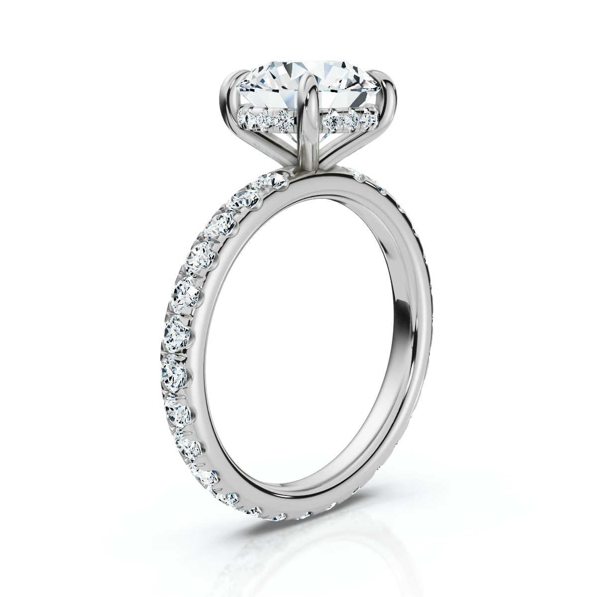 14K White Gold Andrina Hidden Halo Lab Grown Diamond Eternity Ring (5/6 ct. tw)