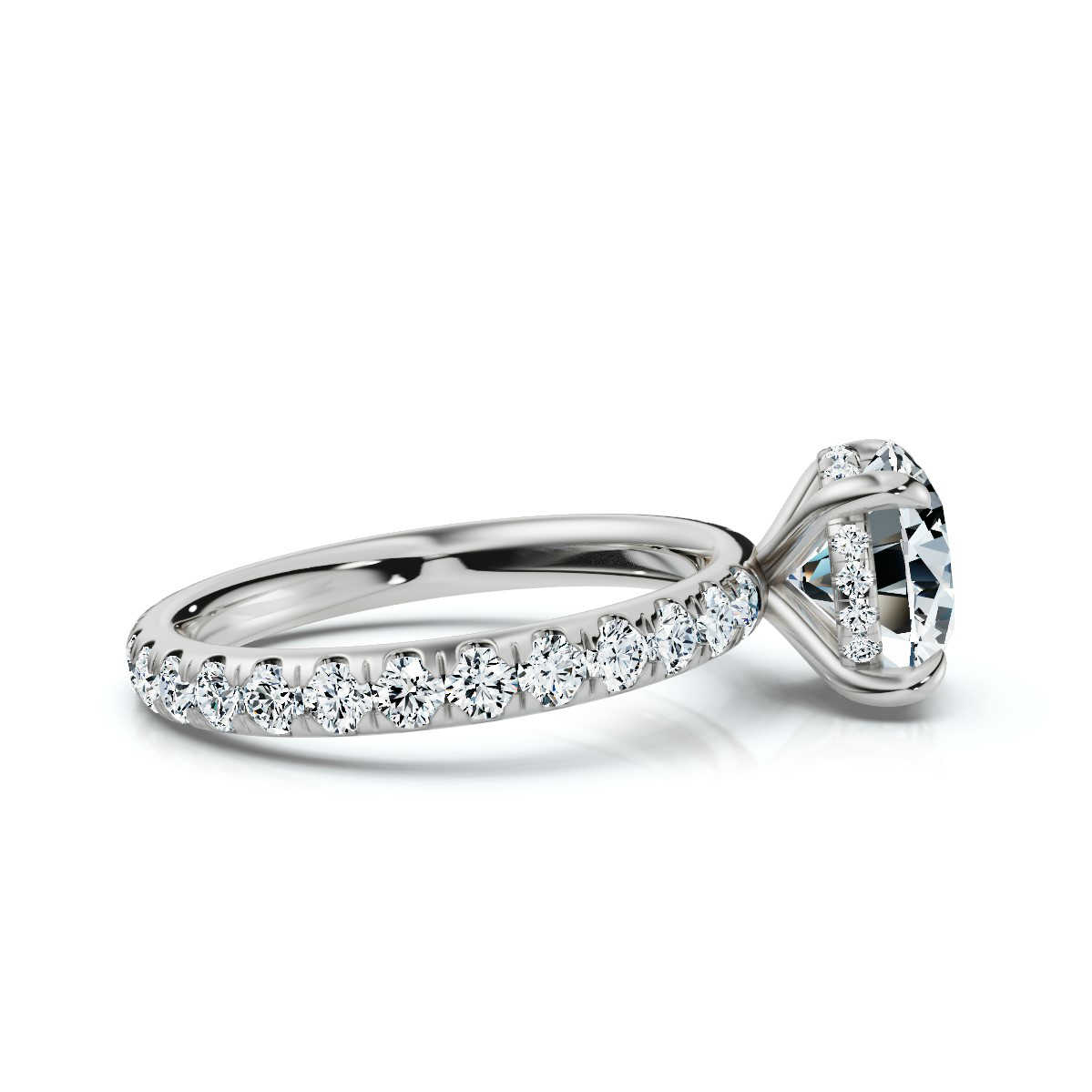 14K White Gold Andrina Hidden Halo Lab Grown Diamond Eternity Ring (5/6 ct. tw)