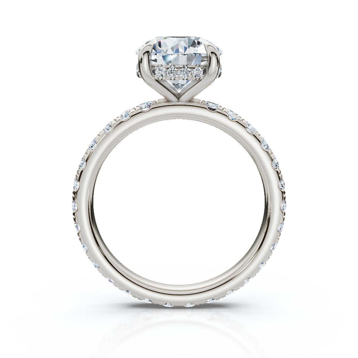 14K White Gold Andrina Hidden Halo Lab Grown Diamond Eternity Ring (5/6 ct. tw)