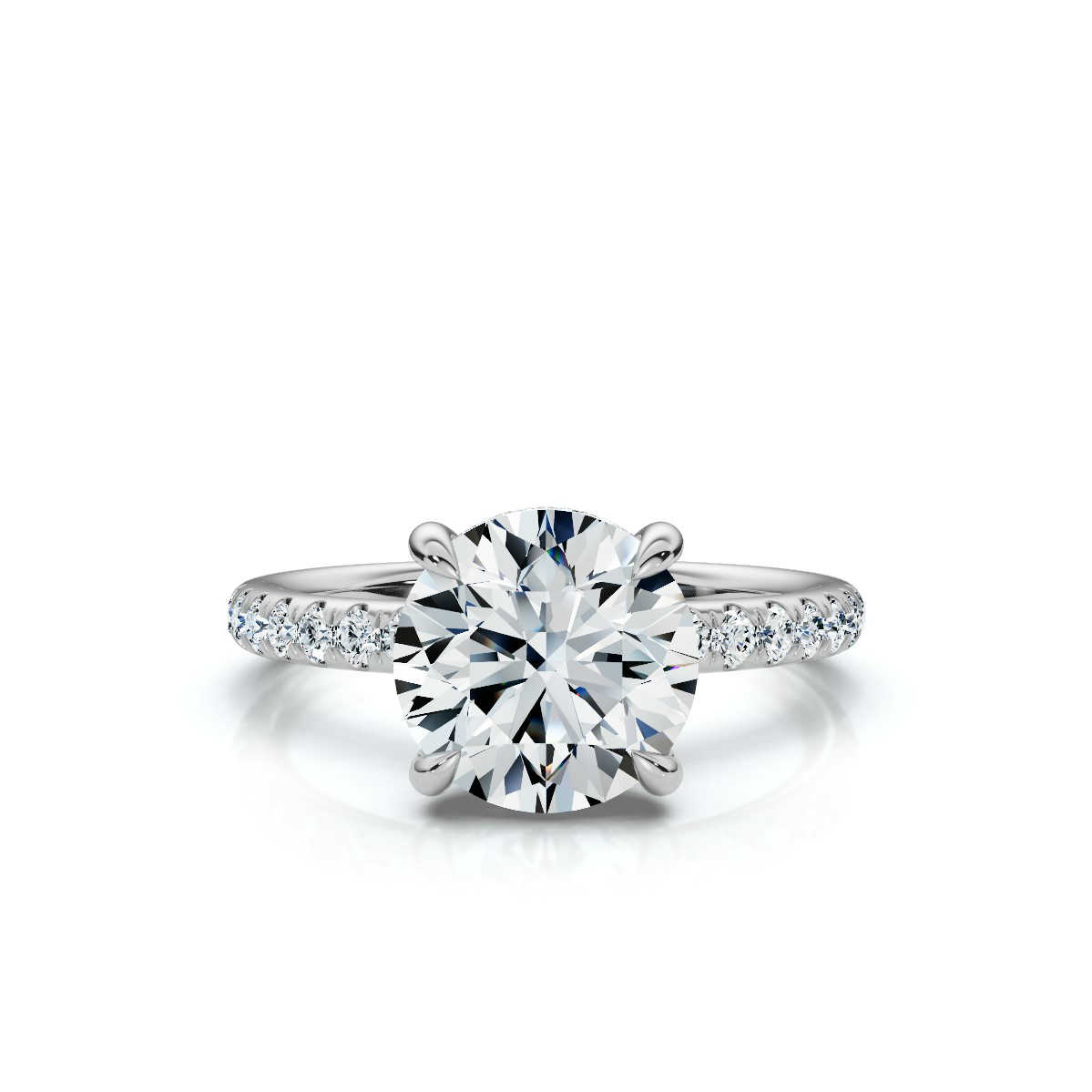 14K White Gold Andrina Hidden Halo Lab Grown Diamond Eternity Ring (3/4 ct. tw)