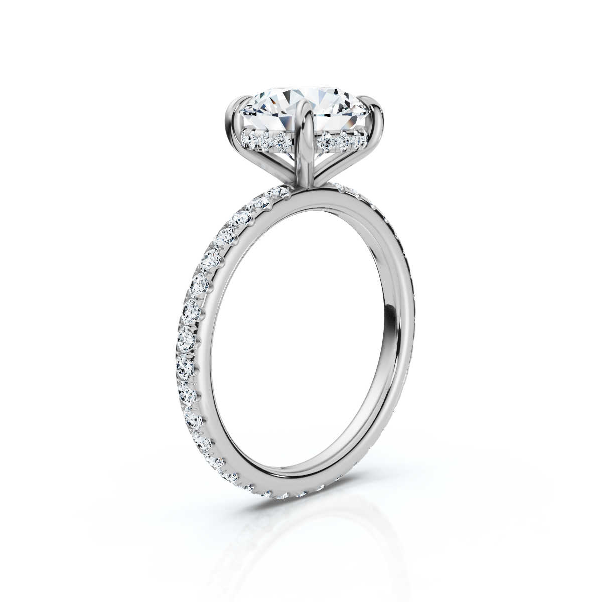 14K White Gold Andrina Hidden Halo Lab Grown Diamond Eternity Ring (3/4 ct. tw)