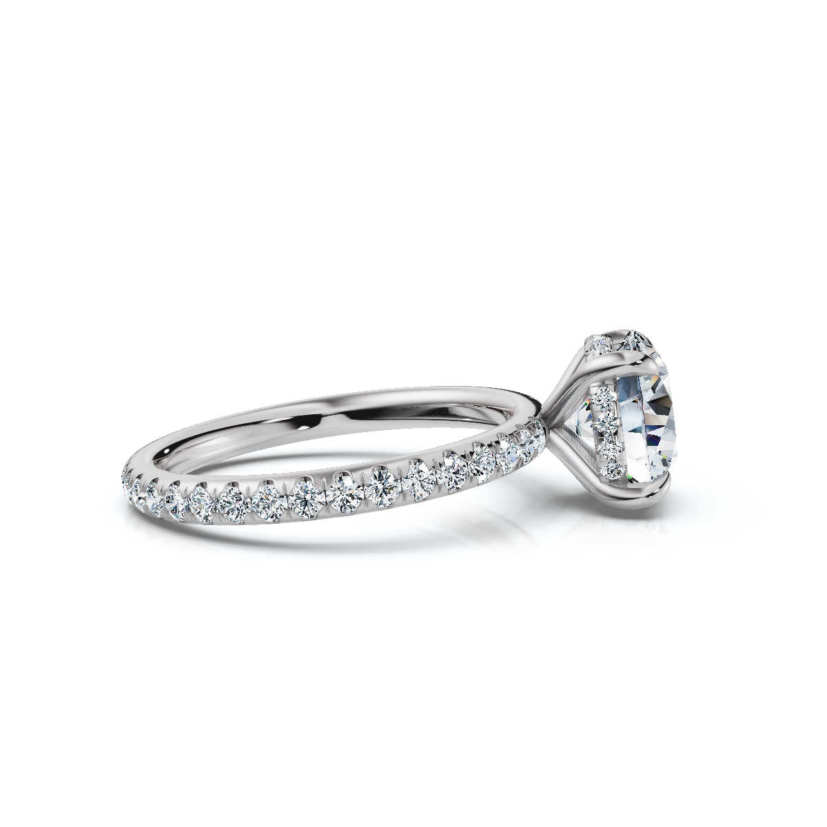 14K White Gold Andrina Hidden Halo Lab Grown Diamond Eternity Ring (3/4 ct. tw)