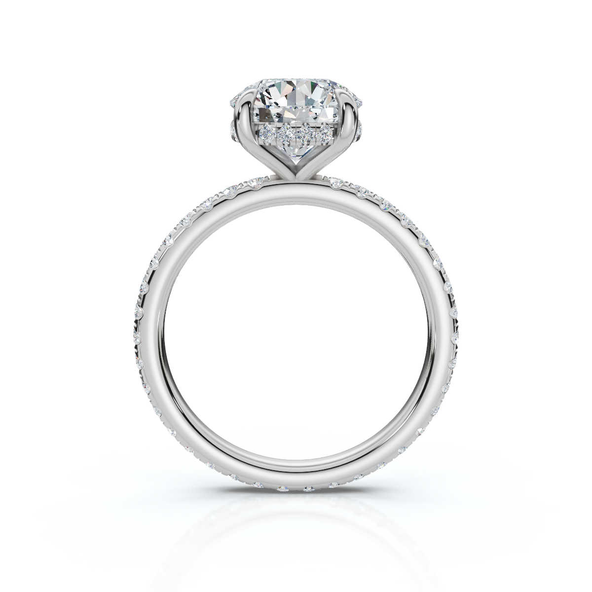 14K White Gold Andrina Hidden Halo Lab Grown Diamond Eternity Ring (3/4 ct. tw)