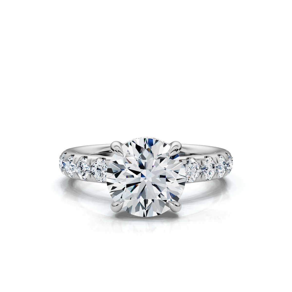 14K White Gold Andrina Hidden Halo Lab Grown Diamond Eternity Ring (1 1/2 ct. tw)
