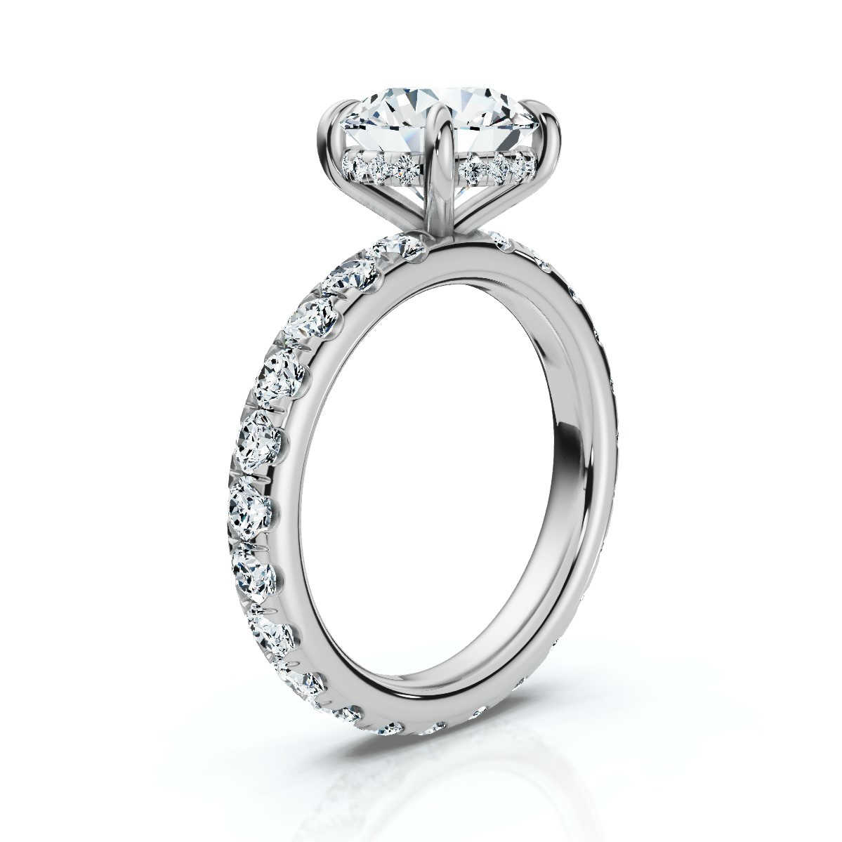 14K White Gold Andrina Hidden Halo Lab Grown Diamond Eternity Ring (1 1/2 ct. tw)
