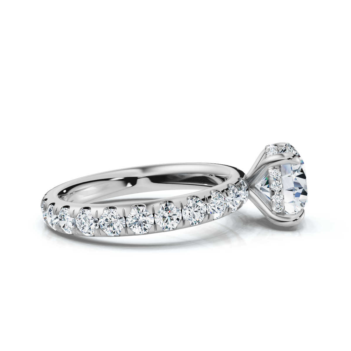 14K White Gold Andrina Hidden Halo Lab Grown Diamond Eternity Ring (1 1/2 ct. tw)