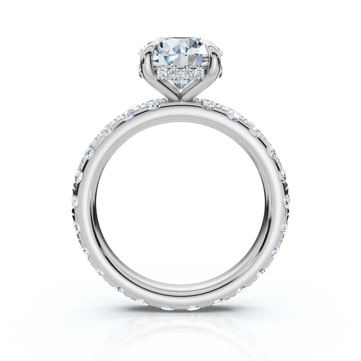 14K White Gold Andrina Hidden Halo Lab Grown Diamond Eternity Ring (1 1/2 ct. tw)