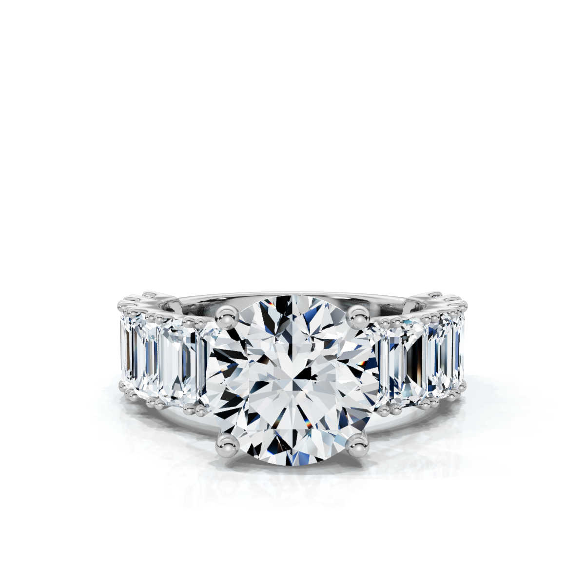 14K White Gold Zahara Accents Lab Grown Diamond Ring (3 1/2 ct. tw)