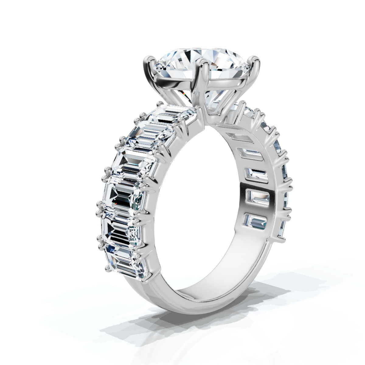 14K White Gold Zahara Accents Lab Grown Diamond Ring (3 1/2 ct. tw)