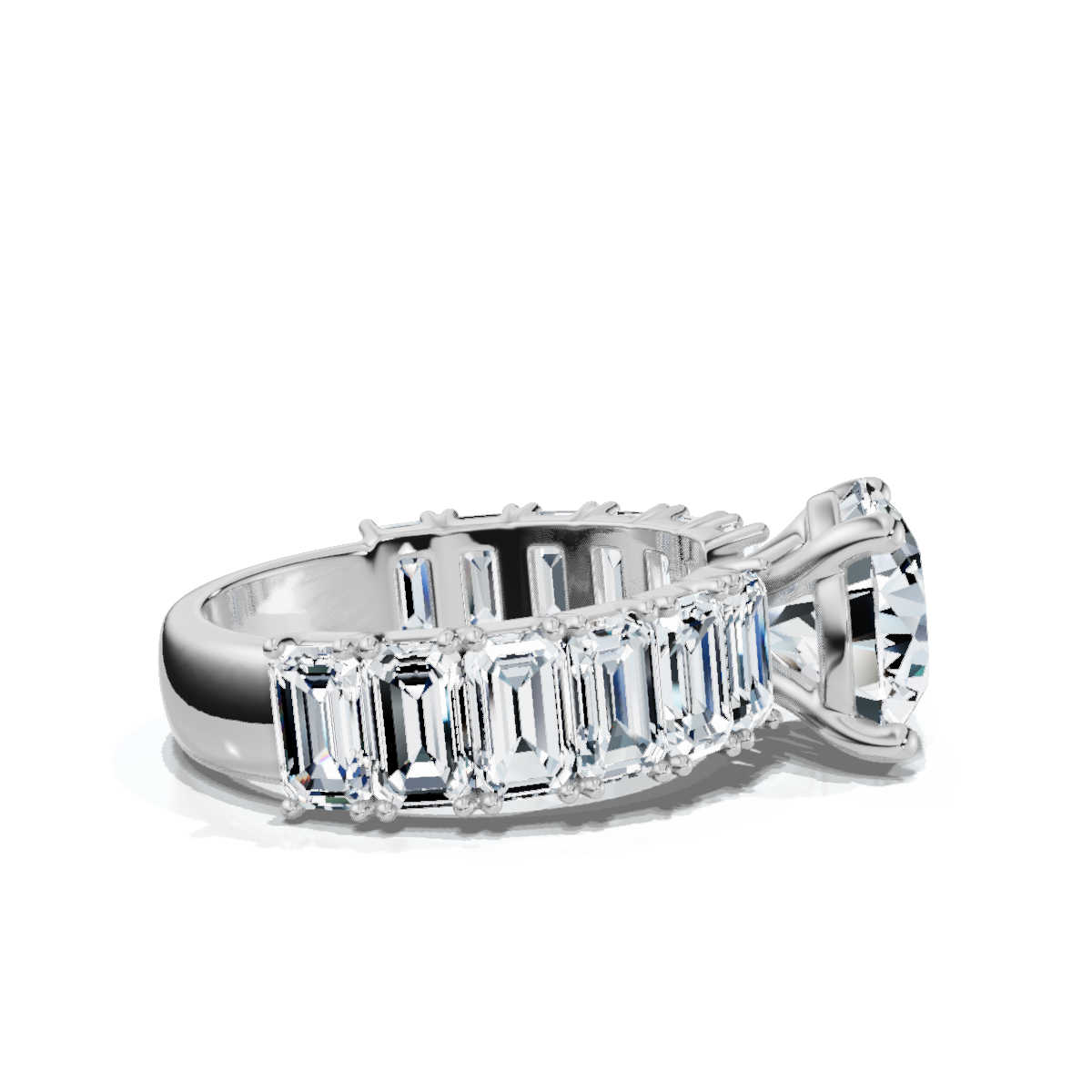 14K White Gold Zahara Accents Lab Grown Diamond Ring (3 1/2 ct. tw)