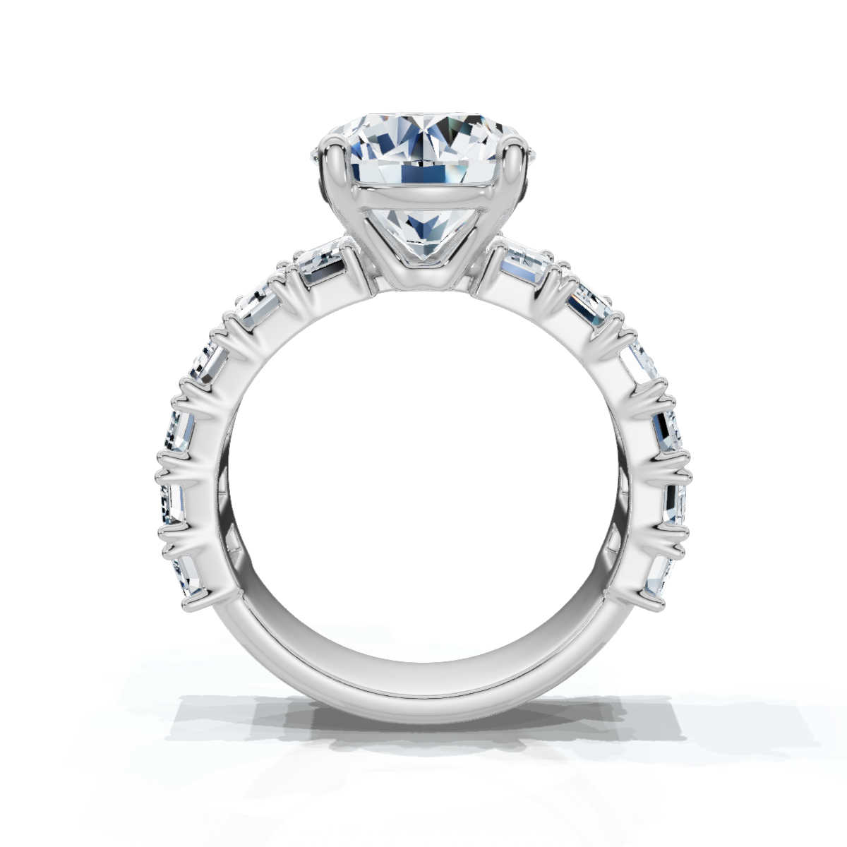 14K White Gold Zahara Accents Lab Grown Diamond Ring (3 1/2 ct. tw)