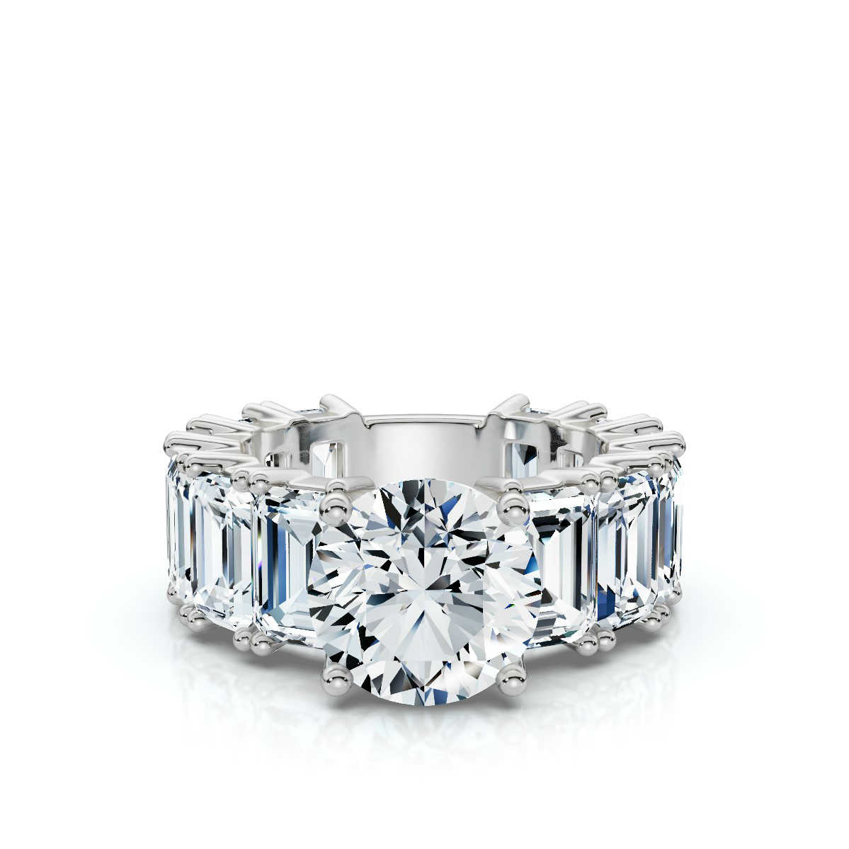 14K White Gold Zahara Accents Lab Grown Diamond Ring (9.00 ct. tw)