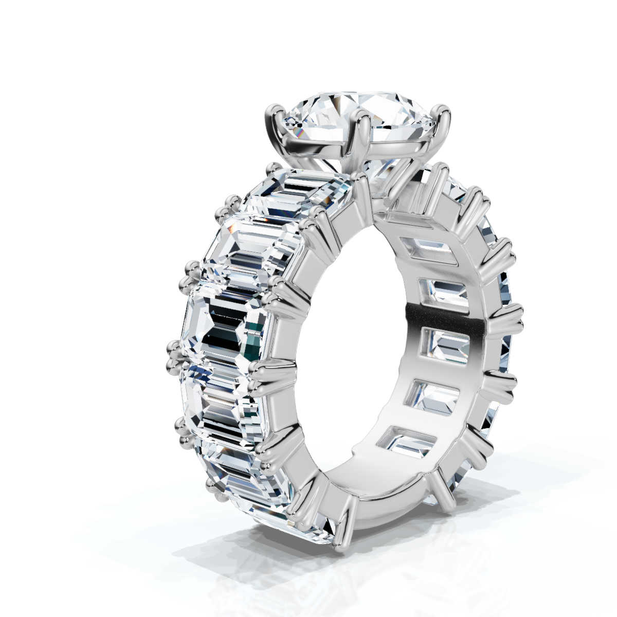 14K White Gold Zahara Accents Lab Grown Diamond Ring (9.00 ct. tw)