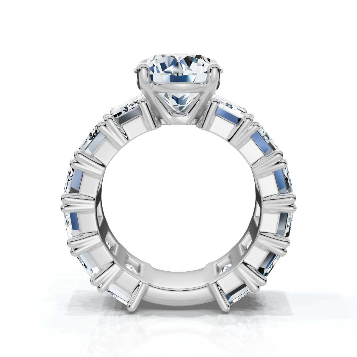 14K White Gold Zahara Accents Lab Grown Diamond Ring (9.00 ct. tw)