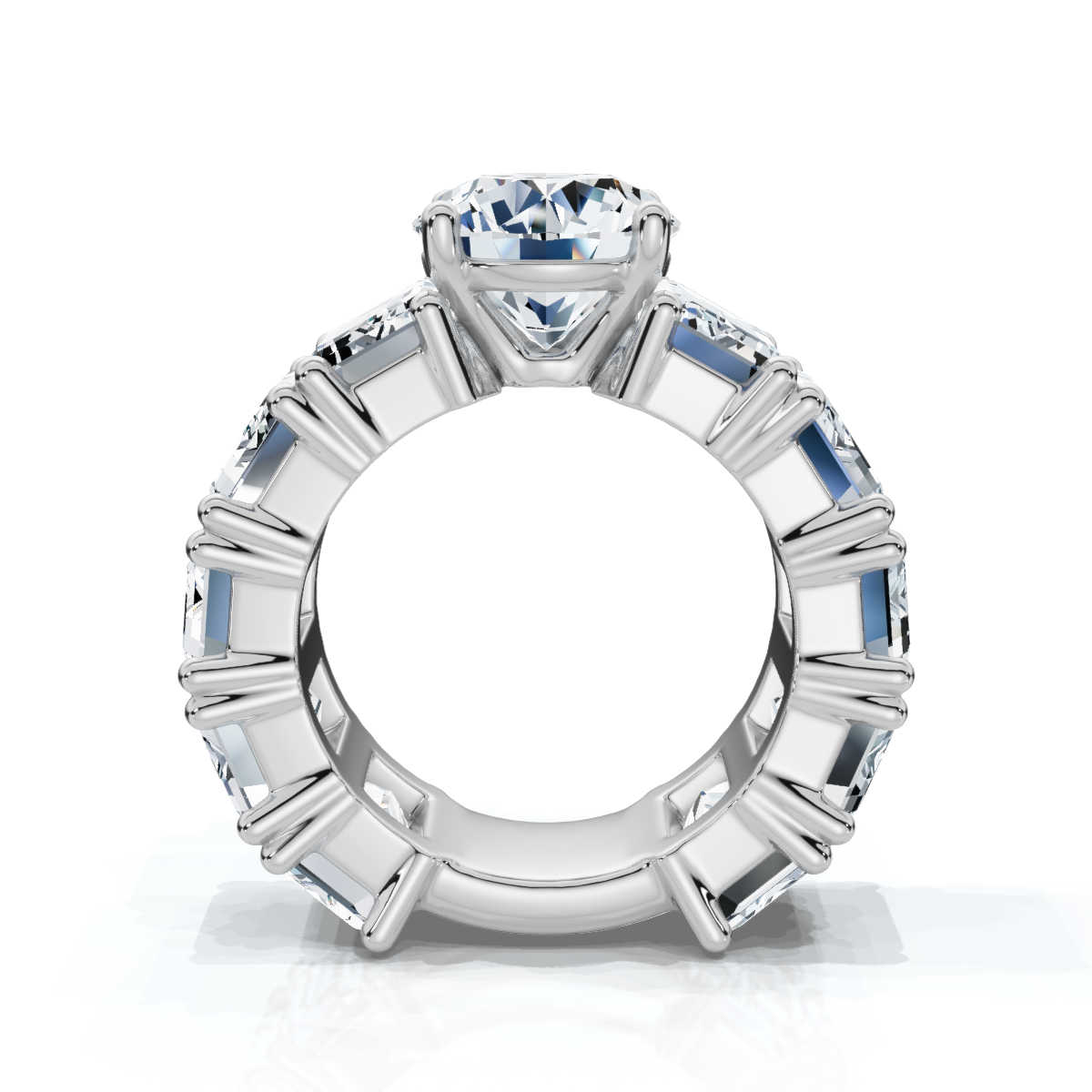 14K White Gold Zahara Accents Lab Grown Diamond Ring (14 1/10 ct. tw)