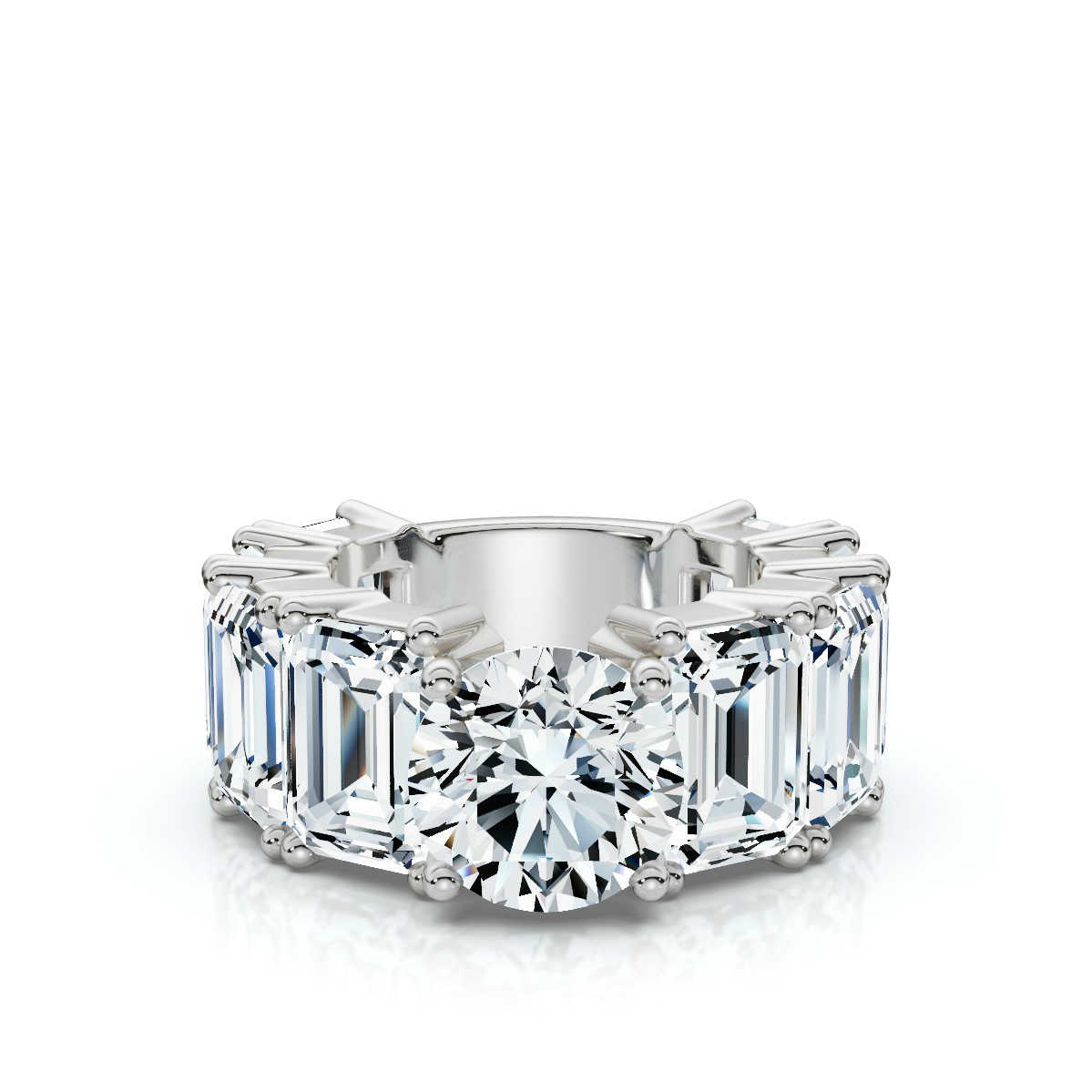14K White Gold Zahara Accents Lab Grown Diamond Ring (16.00 ct. tw)